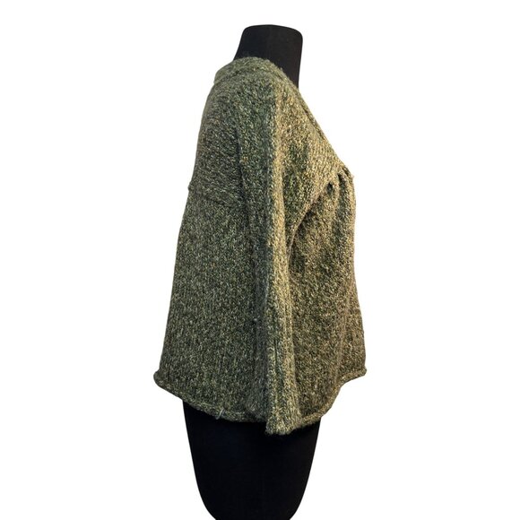 So Wear It Declare It Womens Size Medium Green Textured Knit Cardigan - Picture 5 of 8